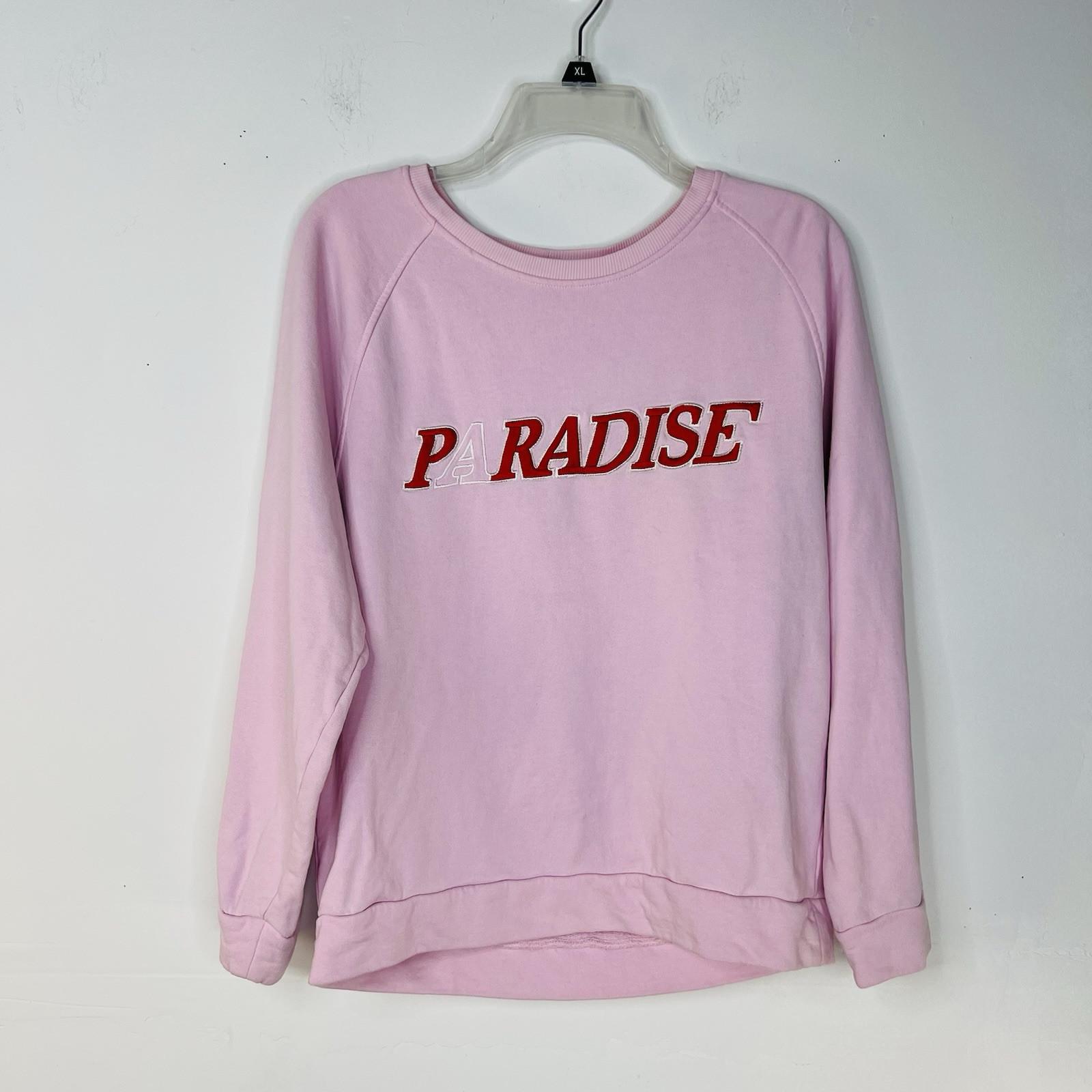 Maje Women Talina Cotton Viscose Sweatshirt Size 2 Pink Embroidered Paradise