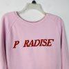 Maje Women Talina Cotton Viscose Sweatshirt Size 2 Pink Embroidered Paradise