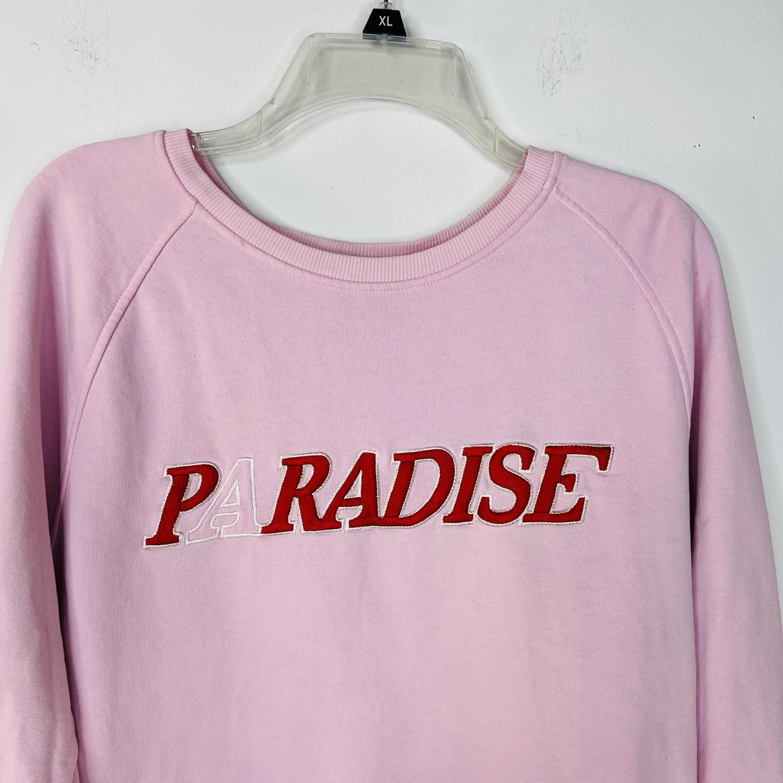 Maje Women Talina Cotton Viscose Sweatshirt Size 2 Pink Embroidered Paradise