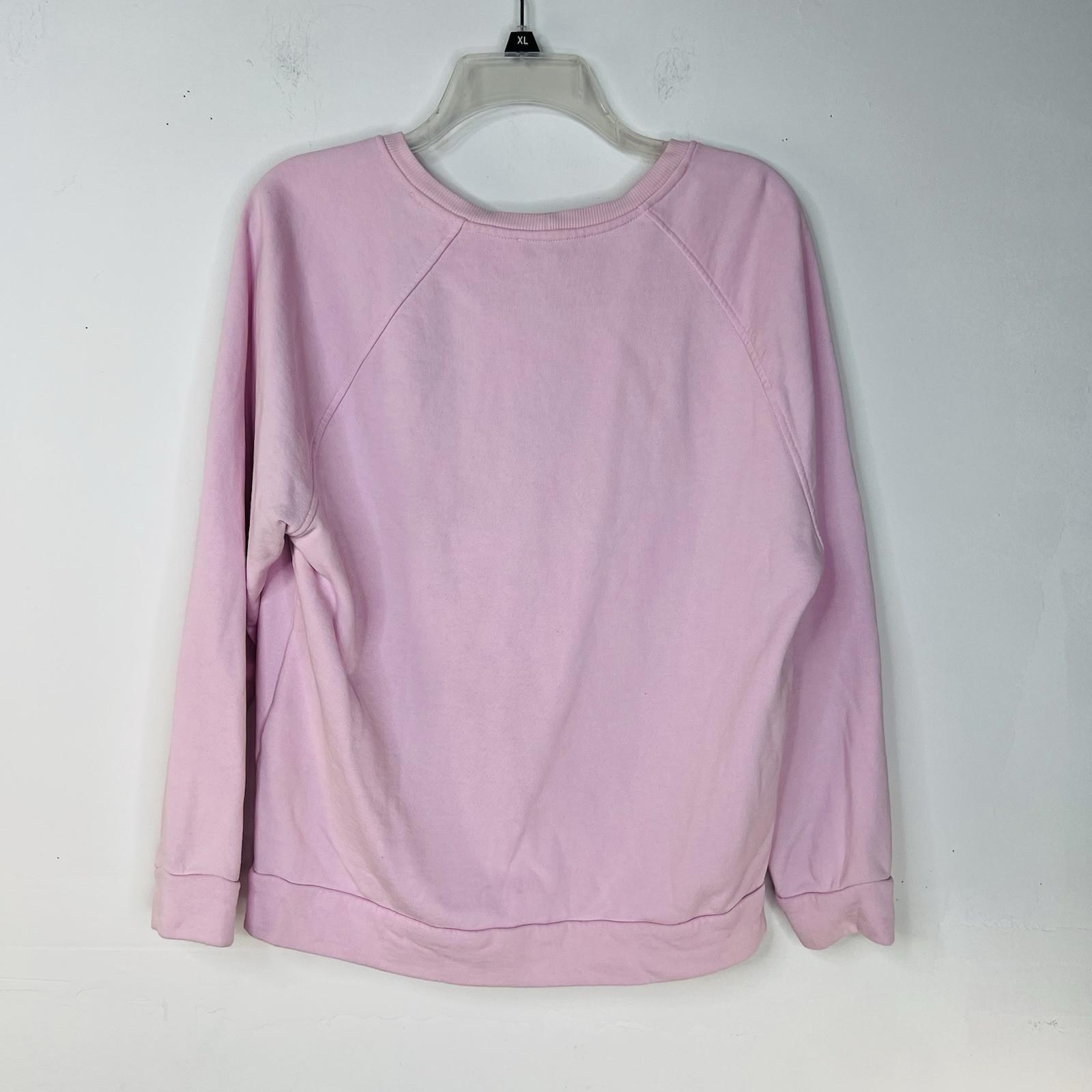 Maje Women Talina Cotton Viscose Sweatshirt Size 2 Pink Embroidered Paradise
