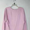 Maje Women Talina Cotton Viscose Sweatshirt Size 2 Pink Embroidered Paradise