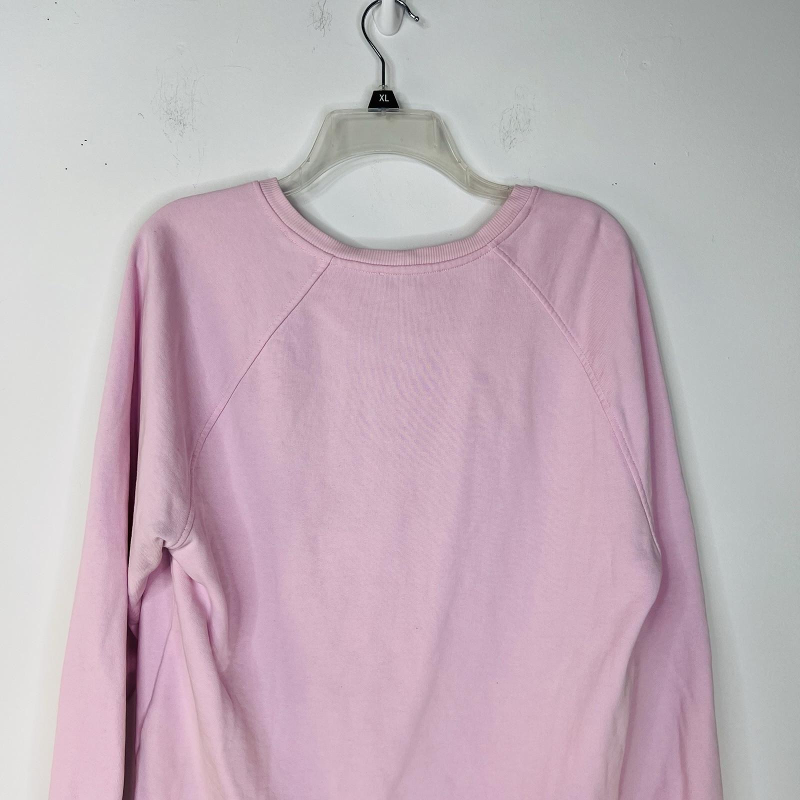 Maje Women Talina Cotton Viscose Sweatshirt Size 2 Pink Embroidered Paradise