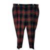 Lauren Ralph Lauren Women Wool Tartan Plaid Pants 22W Cuffed Stretch Slim Fit