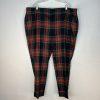 Lauren Ralph Lauren Women Wool Tartan Plaid Pants 22W Cuffed Stretch Slim Fit