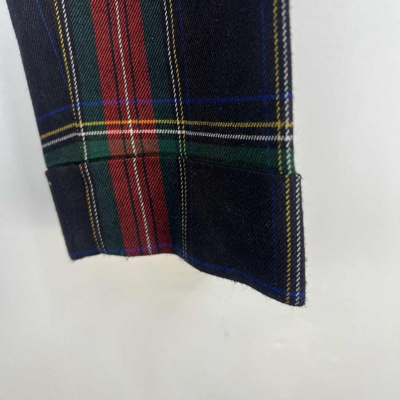 Lauren Ralph Lauren Women Wool Tartan Plaid Pants 22W Cuffed Stretch Slim Fit
