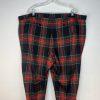Lauren Ralph Lauren Women Wool Tartan Plaid Pants 22W Cuffed Stretch Slim Fit