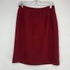 Kasper Women Polyester Skirt Suit Size 8P Red Lined Stand Up Collar 2PC Business