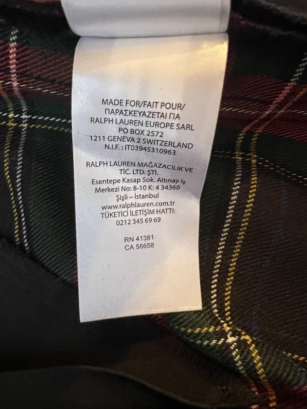 Lauren Ralph Lauren Women Wool Tartan Plaid Pants 16W Cuffed Stretch Slim Fit