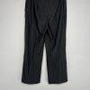 Nine West Polyester Rayon Stretch Pant Suit Size 10 Gray Striped Lined 2PC