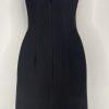 Jessica McClintock 1990's Vintage Prom Dress 2 Beaded Strapless Draping Gothic