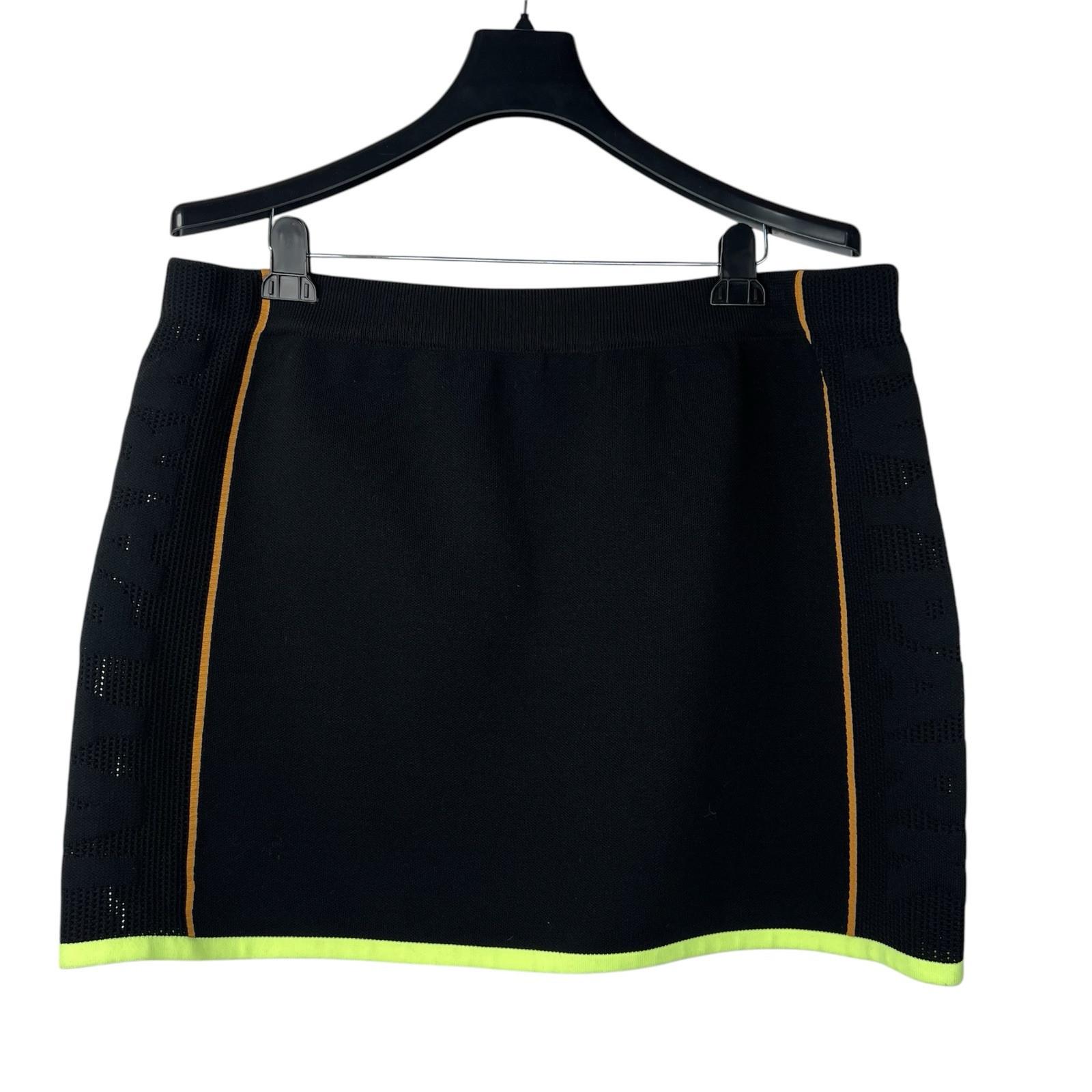 Adidas Ivy Park Drip 2.2 Stretchy Knit Mini Skirt 3X Sporty Black Athletic Logo