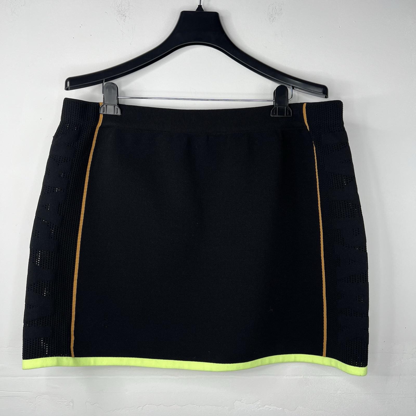 Adidas Ivy Park Drip 2.2 Stretchy Knit Mini Skirt 3X Sporty Black Athletic Logo