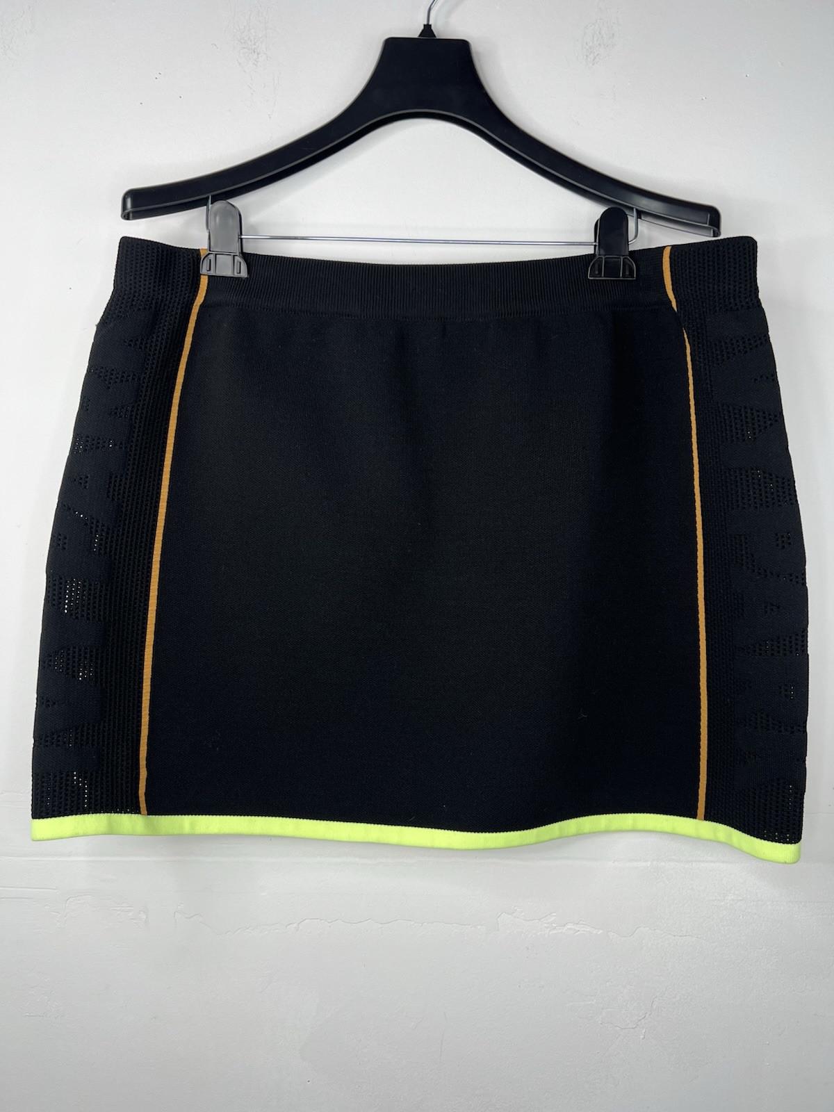 Adidas Ivy Park Drip 2.2 Stretchy Knit Mini Skirt 3X Sporty Black Athletic Logo