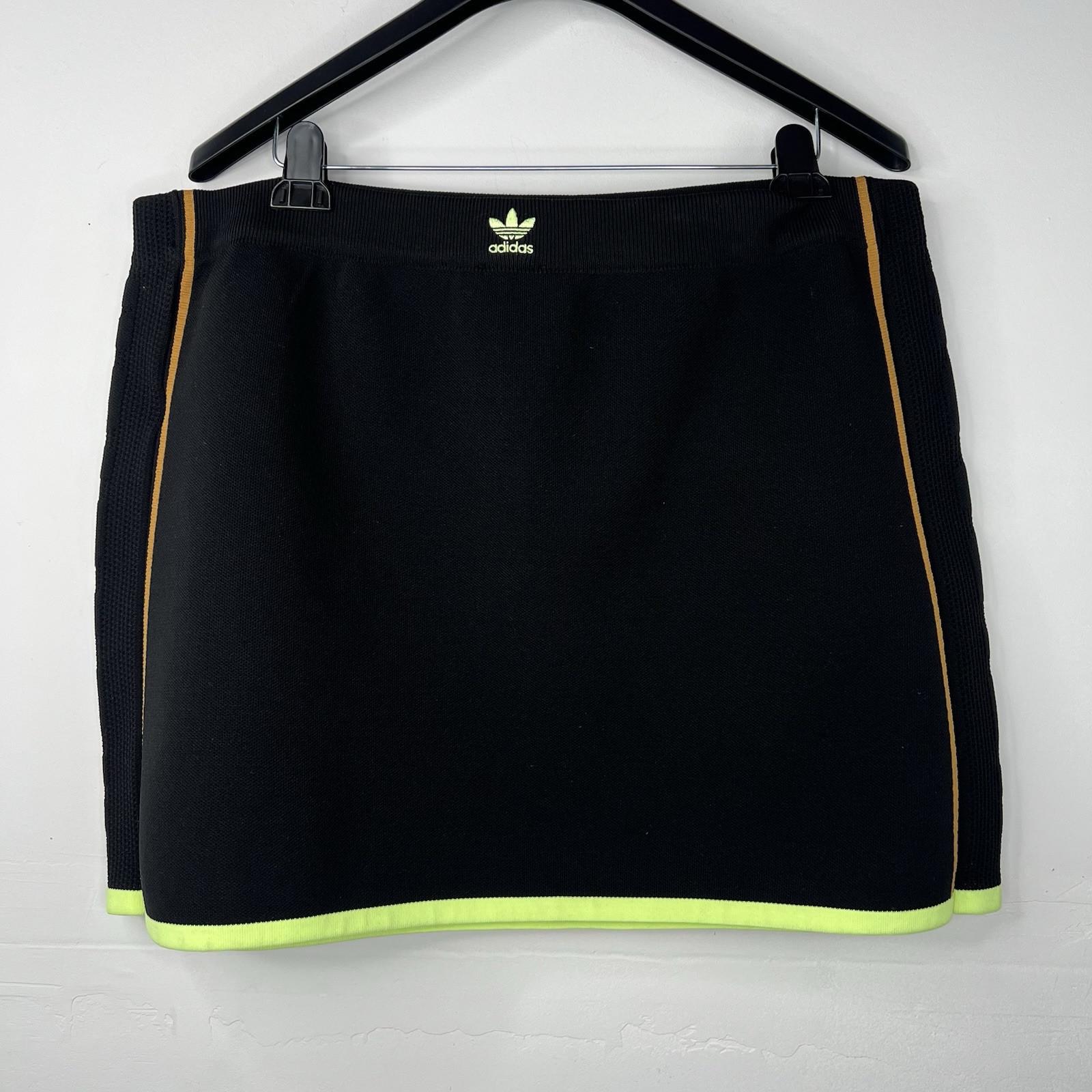 Adidas Ivy Park Drip 2.2 Stretchy Knit Mini Skirt 3X Sporty Black Athletic Logo