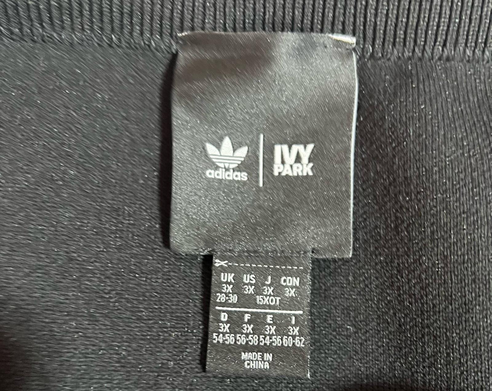 Adidas Ivy Park Drip 2.2 Stretchy Knit Mini Skirt 3X Sporty Black Athletic Logo