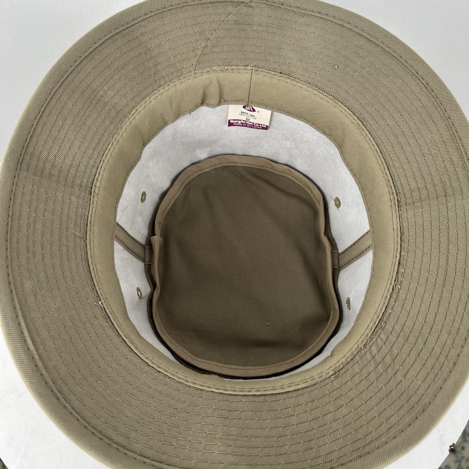 YoungAn Hat Co Bucket Hat Size M Army Green Golf Fishing Farmer Wide Short Brim