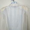 80's Lloyd William Side Button Down Blouse 10 Victorian Boho Secretary White Bow