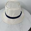 YoungAn  Hat Co Bucket Hat Size M White Blue Golf Fishing Farmer Wide Short Brim