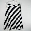 s-l1600-212.jpg Anne Klein Striped Crepe Flare Skirt Size 8 Black White Midi Feminine Elegant