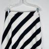 s-l1600-213.jpg Anne Klein Striped Crepe Flare Skirt Size 8 Black White Midi Feminine Elegant