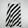 s-l1600-215.jpg Anne Klein Striped Crepe Flare Skirt Size 8 Black White Midi Feminine Elegant