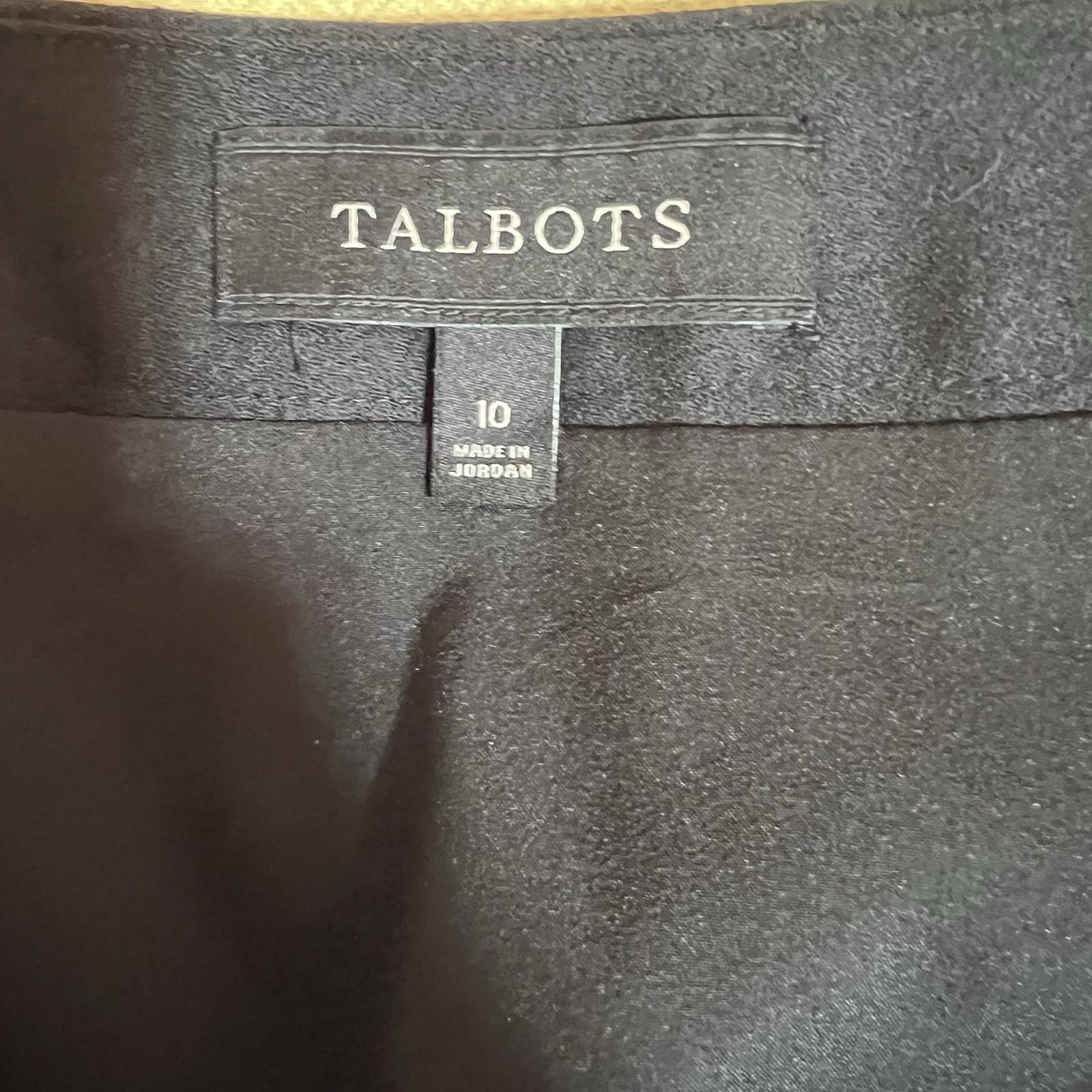 Talbots Italian Flannel Faux Wrap Skirt Size 10 Black Flared Midi Modest Preppy