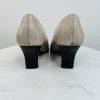 Prada Vintage Leather Square Toe Slip On Taupe Tan Size 38.5 Pumps Old Money
