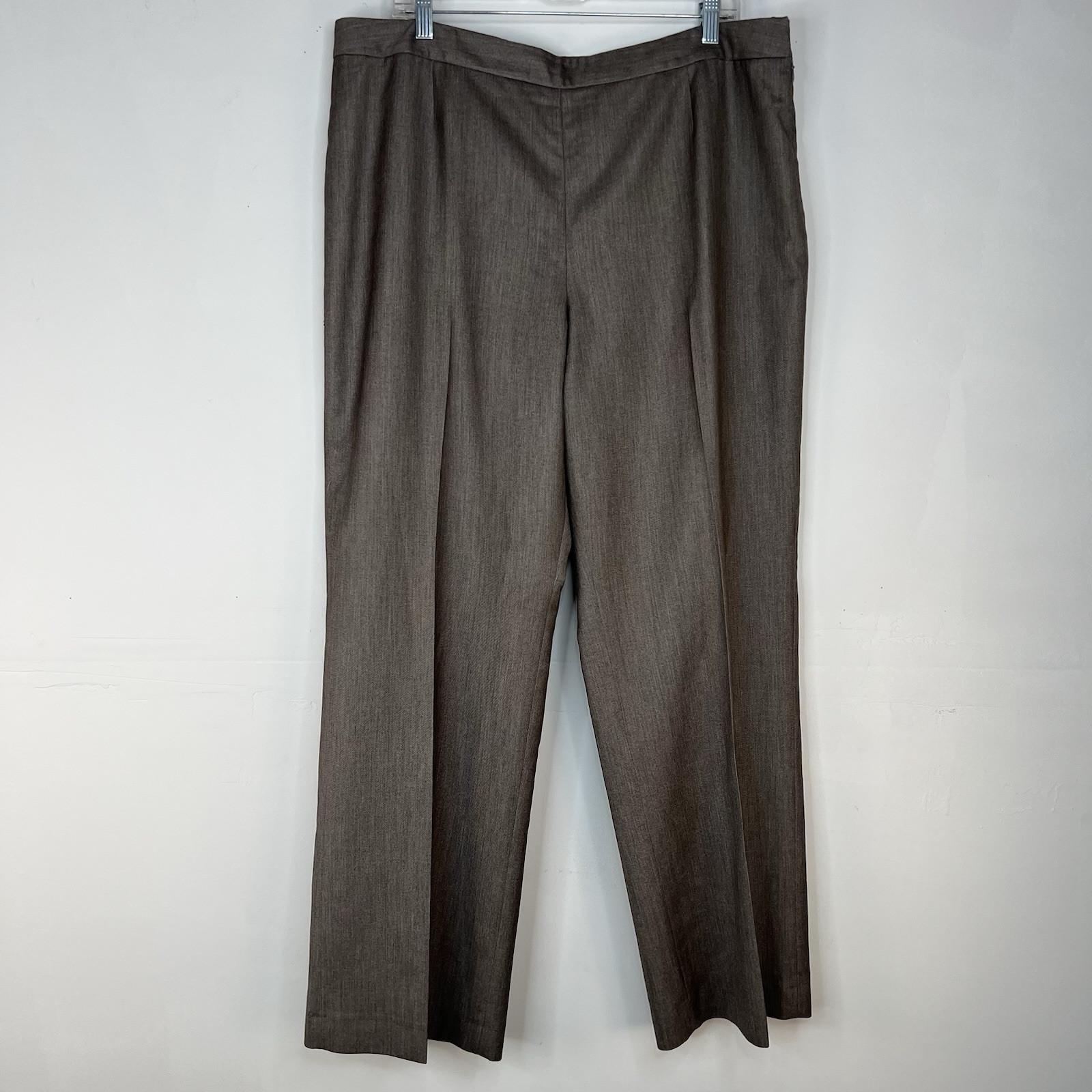 s-l1600-231.jpg Suit Studio Women Polyester Pant Suit Size 18 Brown Lined Notch Collar 2PC