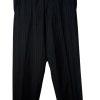 Emporio Armani Vintage Men Wool Pants Slacks 36x35 Gray Striped Old Money Luxury