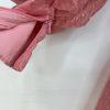 Asos Edition Organza Mini Dress 12 Pink Off Shoulder Bubble Sleeve Pleated Prom