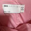 Asos Edition Organza Mini Dress 12 Pink Off Shoulder Bubble Sleeve Pleated Prom