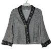 Alberto Makali Knit Sweater Jacket Size S Gray V Neck Art to Wear Cozy Warm