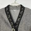 Alberto Makali Knit Sweater Jacket Size S Gray V Neck Art to Wear Cozy Warm
