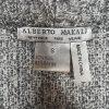 Alberto Makali Knit Sweater Jacket Size S Gray V Neck Art to Wear Cozy Warm