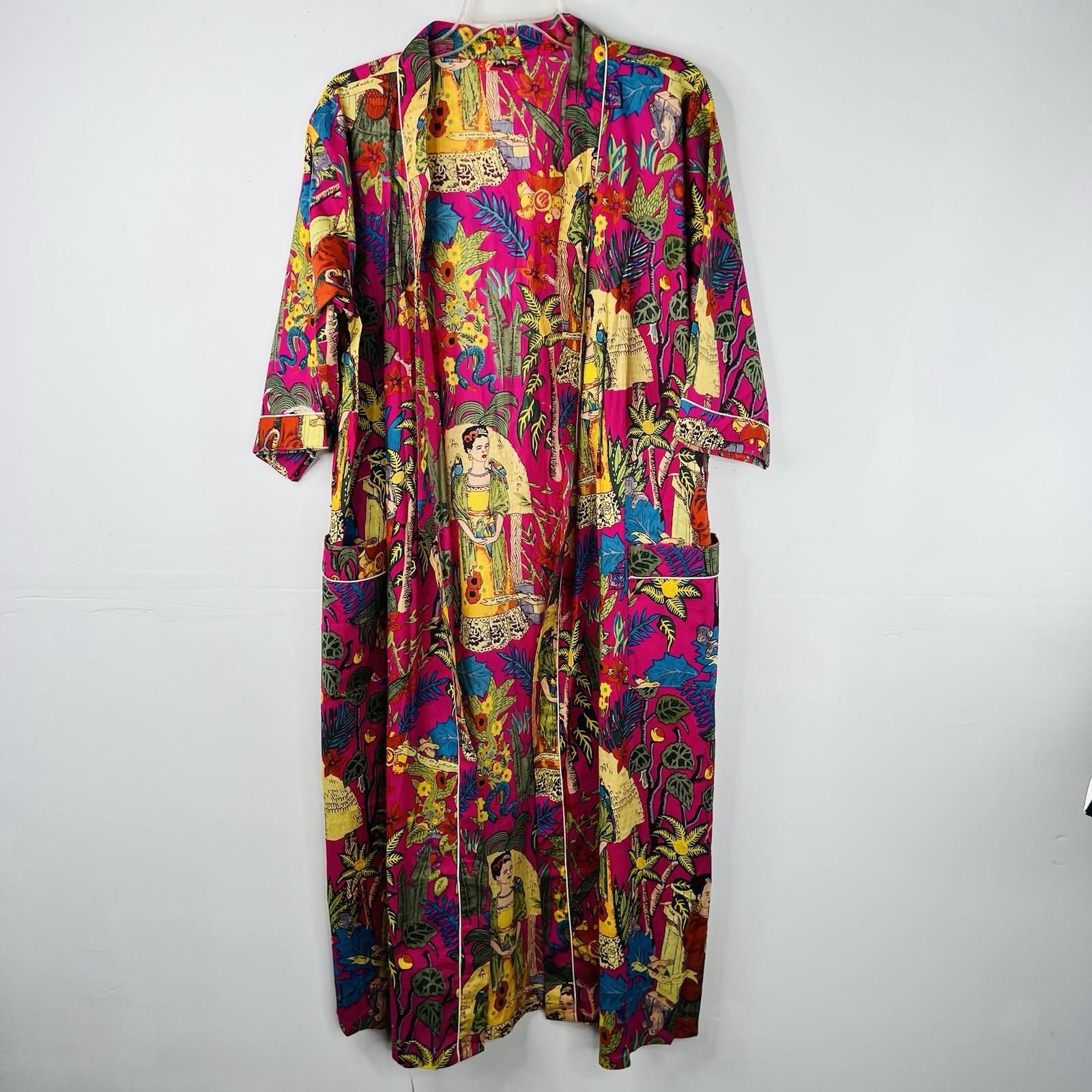 100% Cotton bath Robe Beach Roomy dress Cover Kimono Summer Party Wear