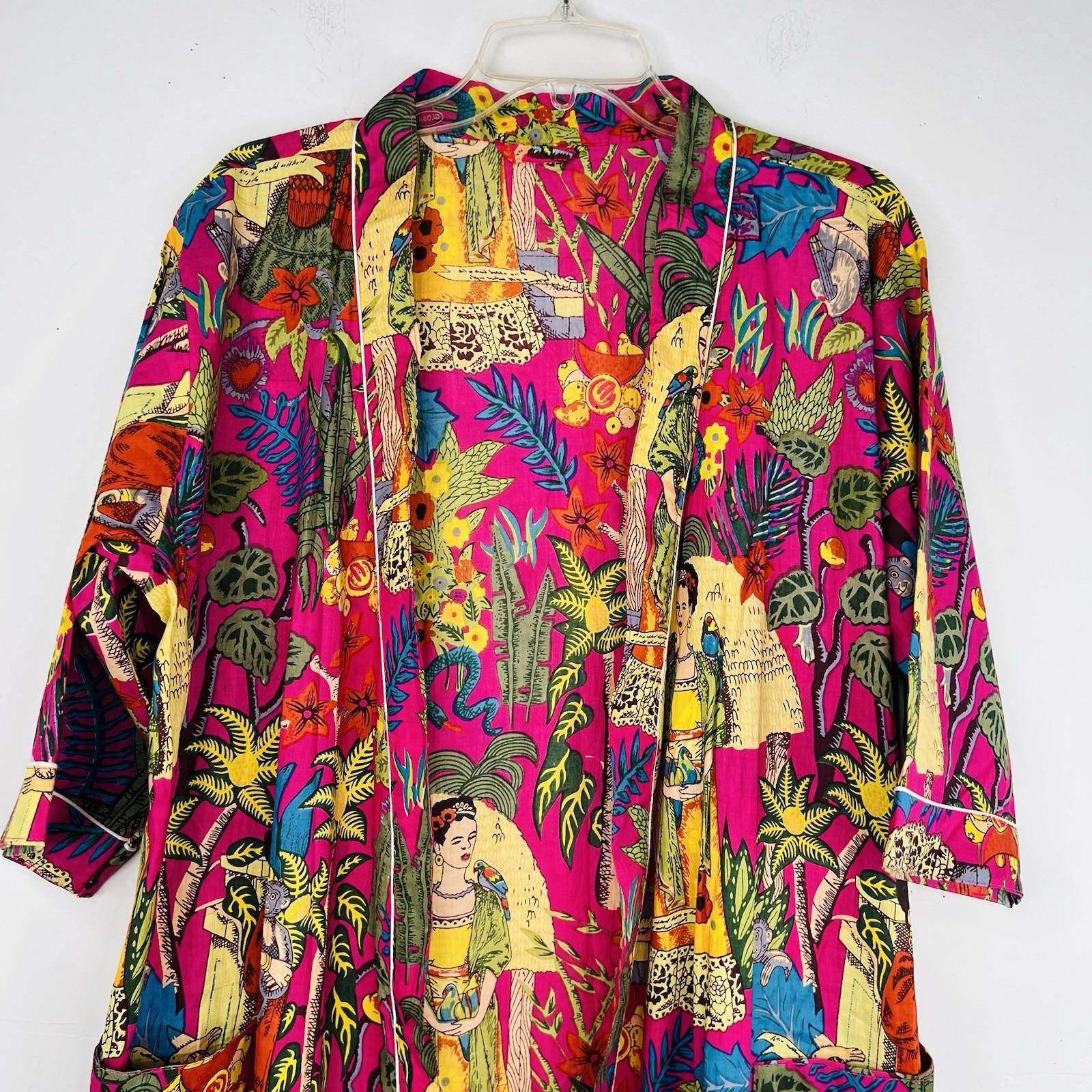 100% Cotton bath Robe Beach Roomy dress Cover Kimono Summer Party Wear