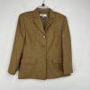 LE SUIT Polyester Pant Suit Size 10 Peanut Lined Pockets Career Notch Collar 2PC