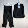 s-l1600-292.jpg Le Suit Polyester Rayon Pant Suit Size 8 Black Business Notch Collar Pockets 2PC