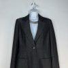 s-l1600-294.jpg Le Suit Polyester Rayon Pant Suit Size 8 Black Business Notch Collar Pockets 2PC