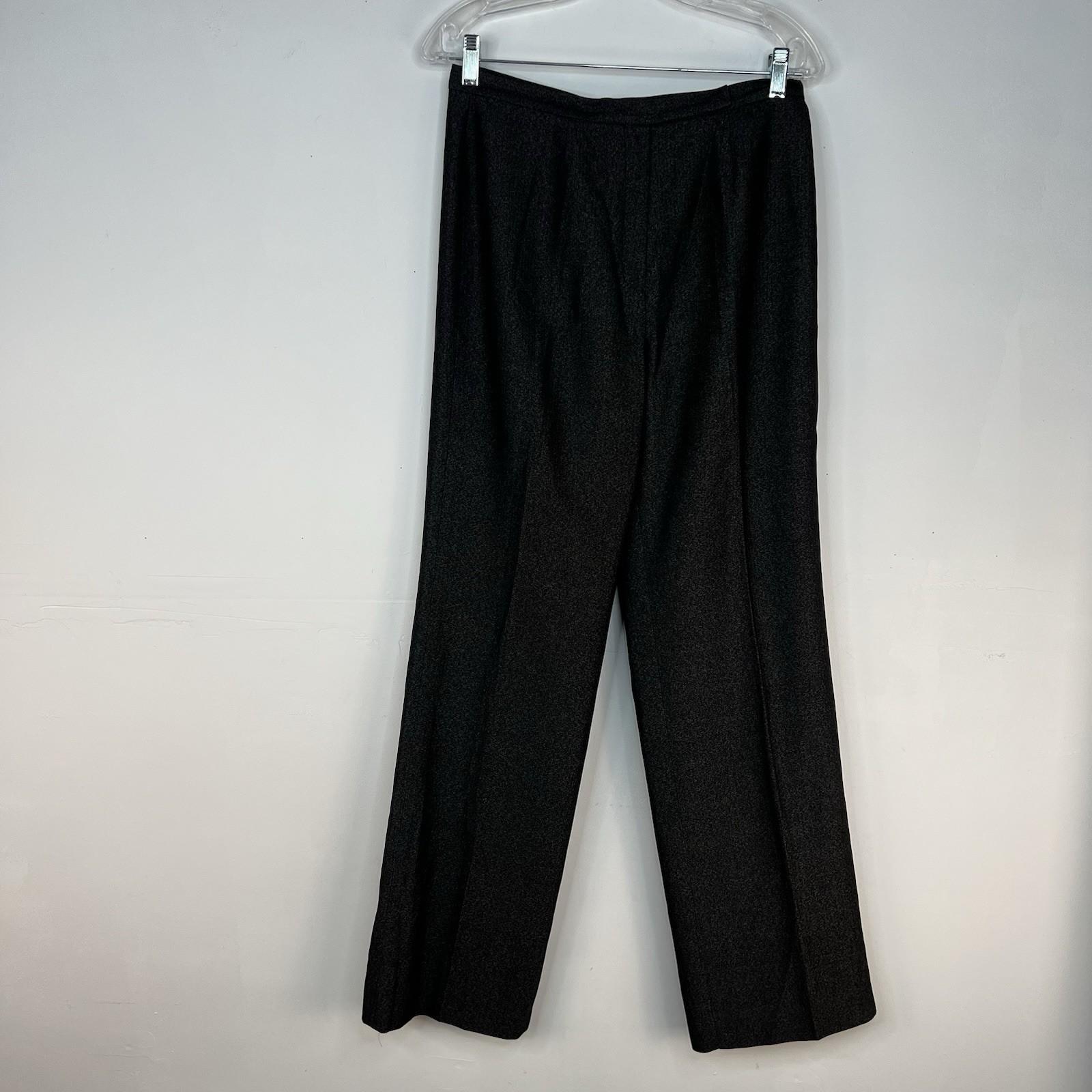 s-l1600-298.jpg Le Suit Polyester Rayon Pant Suit Size 8 Black Business Notch Collar Pockets 2PC