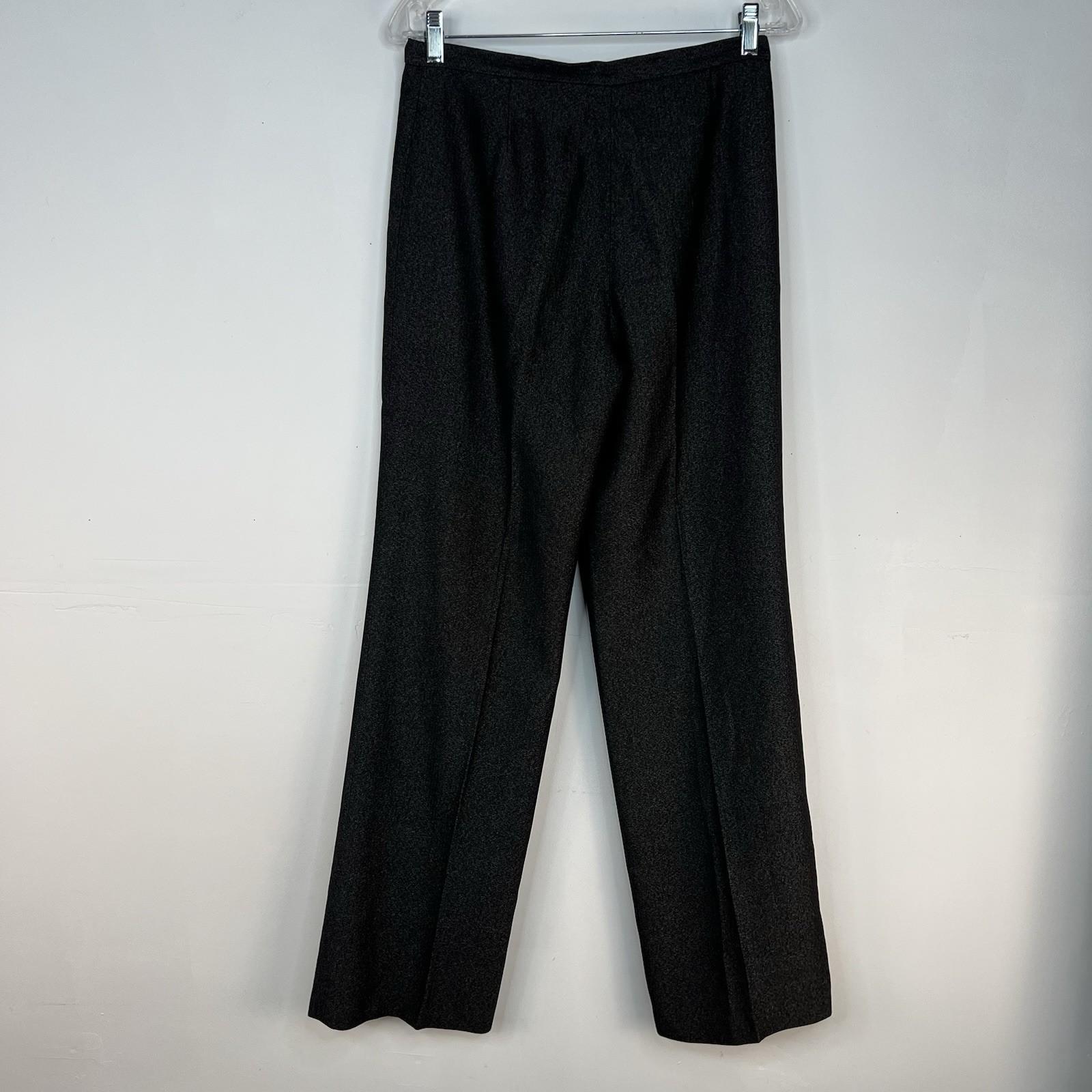 s-l1600-300.jpg Le Suit Polyester Rayon Pant Suit Size 8 Black Business Notch Collar Pockets 2PC