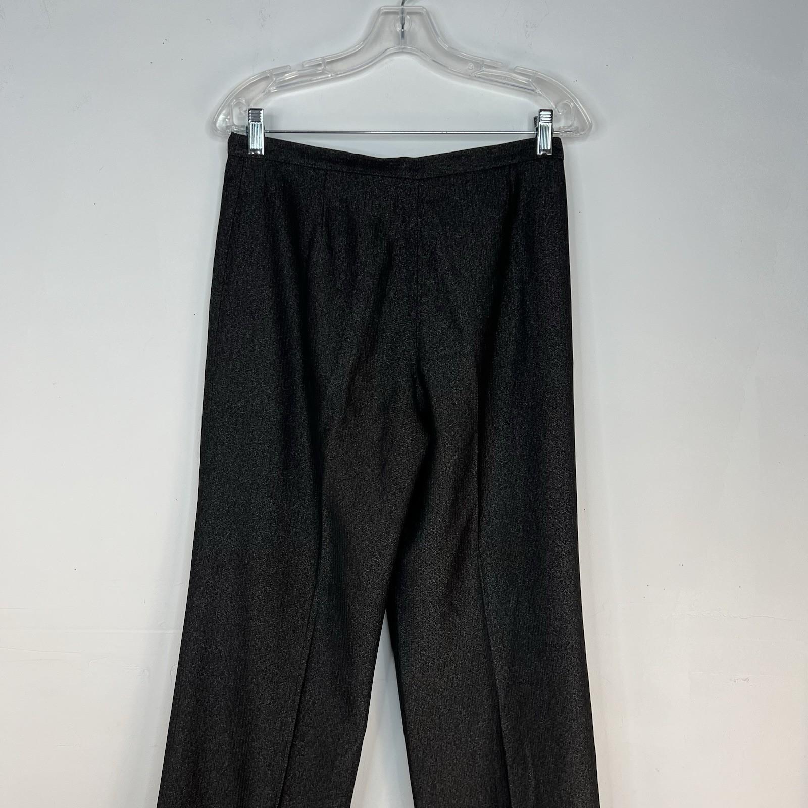 s-l1600-301.jpg Le Suit Polyester Rayon Pant Suit Size 8 Black Business Notch Collar Pockets 2PC