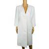 Le Suit Midi Blazer Size 10 White Stand Up Collar Business Twill Lined Pockets