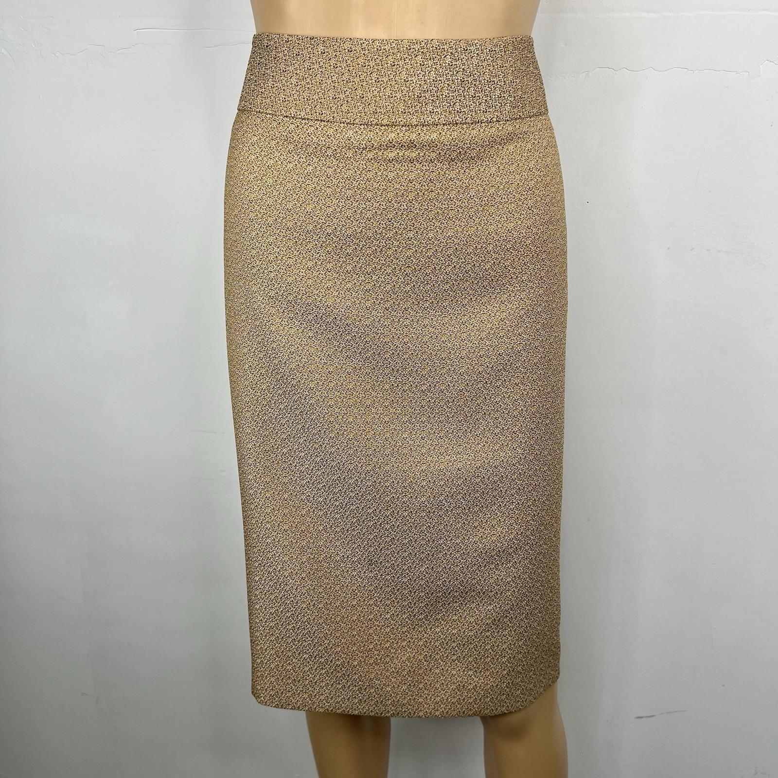 Kasper Fair Lakes Skirt Suit Size 14 Mustard Multi Collared Classic Timeless 2PC