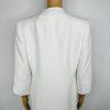 Le Suit Midi Blazer Size 10 White Stand Up Collar Business Twill Lined Pockets