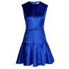 Ted Baker Maryann Blue Velvet Dress Size 4 Ruffle Bow Mini Luxurious Flared New