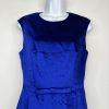 Ted Baker Maryann Blue Velvet Dress Size 4 Ruffle Bow Mini Luxurious Flared New