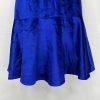 Ted Baker Maryann Blue Velvet Dress Size 4 Ruffle Bow Mini Luxurious Flared New