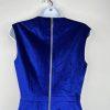 Ted Baker Maryann Blue Velvet Dress Size 4 Ruffle Bow Mini Luxurious Flared New