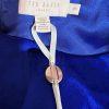Ted Baker Maryann Blue Velvet Dress Size 4 Ruffle Bow Mini Luxurious Flared New